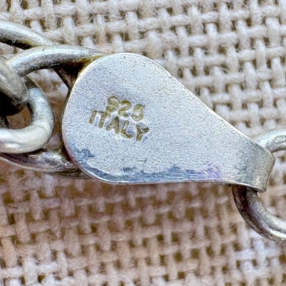 VTG Italy Sterling Silver 925 Heavy Rope Chain Lobster Clasp Necklace Size 29.5" - Picture 7 of 11